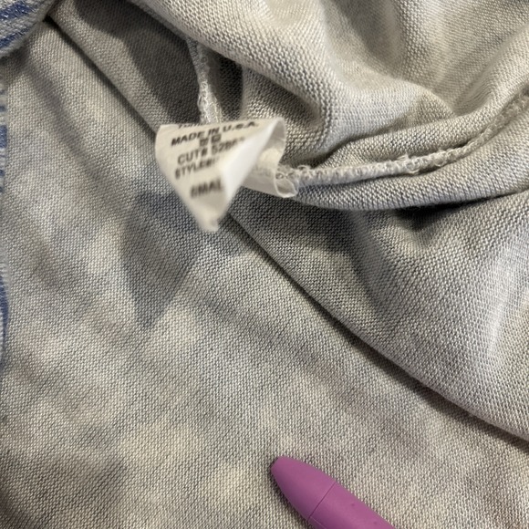 Jess & Jane Womens Tunic Top S Blue Daisy Floral  Cotton Blend Shirt Artsy - Picture 6 of 7